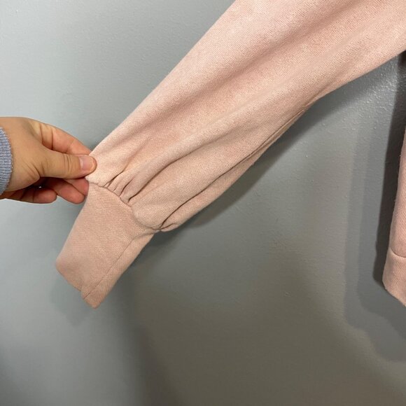 LOVESHACKFANCY linette hooded sweatshirt in pink size XS - Picture 3 of 8